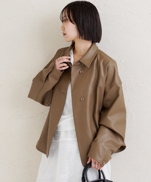 mystic（ミスティック）の「レザーシャツジャケット（ブルゾン）」 - WEAR