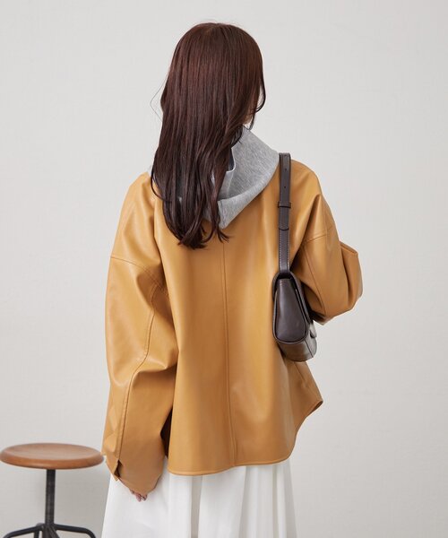 【2024AW】mystic ブルゾンジャケット 新品未使用 セール】レザーシャツジャケット（ブルゾン）｜mystic（ミスティック