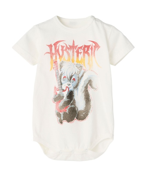JOEY HYSTERIC(ジョーイヒステリック)の「HG METAL SKUNK 半袖ロンパース(ロンパース・キッズ・ホワイト系その他2/ブラック・FREE)」の1枚目の写真