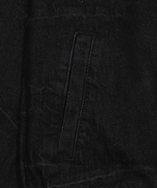 SHORT ROUND（ショートラウンド）の「SHORT ROUND/【26年春夏新作】ファーフードスラッシュデニムブルゾン（ブルゾン・メンズ・ブラック/インディゴブルー/グレー・MEDIUM/LARGE）」の8枚目の写真