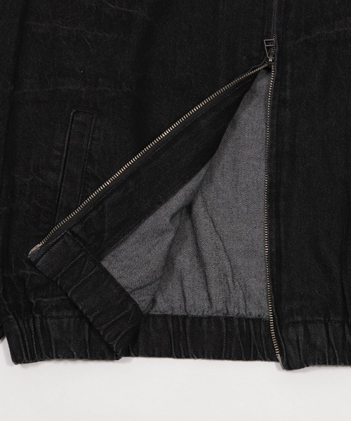 SHORT ROUND（ショートラウンド）の「SHORT ROUND/【26年春夏新作】ファーフードスラッシュデニムブルゾン（ブルゾン・メンズ・ブラック/インディゴブルー/グレー・MEDIUM/LARGE）」の9枚目の写真