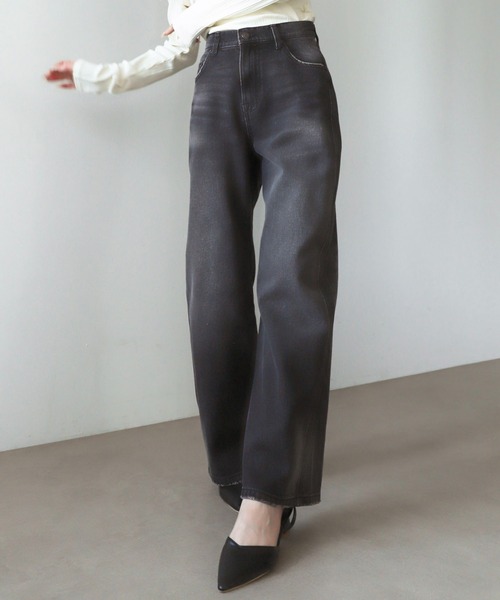 WEGO(ウィゴー)の「WEGO/【26年春夏新作】ストレートデニムパンツ(デニムパンツ・レディース・ライトインディゴブルー/スカイブルー/コバルトブルー/インディゴブルー/ブラック系2/ブラック系3/ブラック系その他・X-SMALL/SMALL/MEDIUM/LARGE)」の3枚目の写真