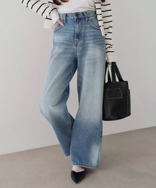 WEGO(ウィゴー)の「WEGO/【26年春夏新作】ストレートデニムパンツ(デニムパンツ・レディース・ライトインディゴブルー/スカイブルー/コバルトブルー/インディゴブルー/ブラック系2/ブラック系3/ブラック系その他・X-SMALL/SMALL/MEDIUM/LARGE)」の7枚目の写真