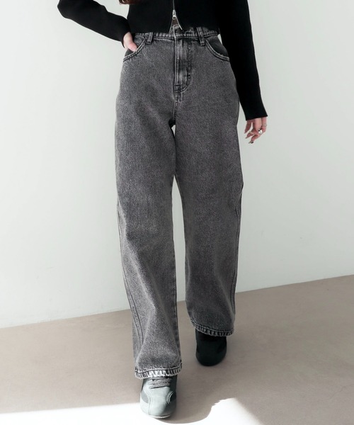 WEGO(ウィゴー)の「WEGO/【26年春夏新作】ストレートデニムパンツ(デニムパンツ・レディース・ライトインディゴブルー/スカイブルー/コバルトブルー/インディゴブルー/ブラック系2/ブラック系3/ブラック系その他・X-SMALL/SMALL/MEDIUM/LARGE)」の10枚目の写真