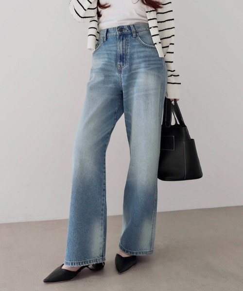 WEGO(ウィゴー)の「WEGO/【26年春夏新作】ストレートデニムパンツ(デニムパンツ・レディース・ライトインディゴブルー/スカイブルー/コバルトブルー/インディゴブルー/ブラック系2/ブラック系3/ブラック系その他・X-SMALL/SMALL/MEDIUM/LARGE)」の9枚目の写真