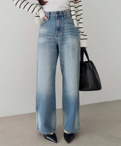 WEGO(ウィゴー)の「WEGO/【26年春夏新作】ストレートデニムパンツ(デニムパンツ・レディース・ライトインディゴブルー/スカイブルー/コバルトブルー/インディゴブルー/ブラック系2/ブラック系3/ブラック系その他・X-SMALL/SMALL/MEDIUM/LARGE)」の12枚目の写真