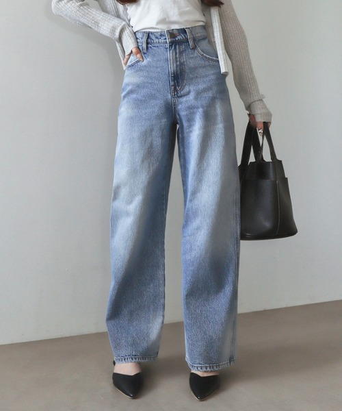 WEGO(ウィゴー)の「WEGO/【26年春夏新作】ストレートデニムパンツ(デニムパンツ・レディース・ライトインディゴブルー/スカイブルー/コバルトブルー/インディゴブルー/ブラック系2/ブラック系3/ブラック系その他・X-SMALL/SMALL/MEDIUM/LARGE)」の10枚目の写真