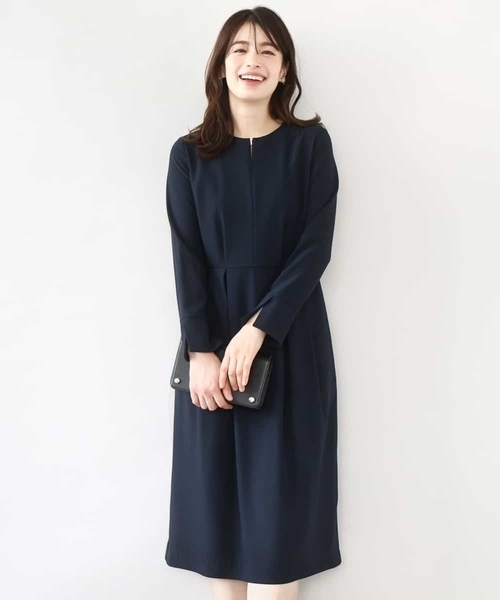 オフオン（OFUON）/ウエストタックワンピース/洗える/WEB限定サイズあり ウエストタックワンピース/洗える/WEB限定サイズあり（ワンピース