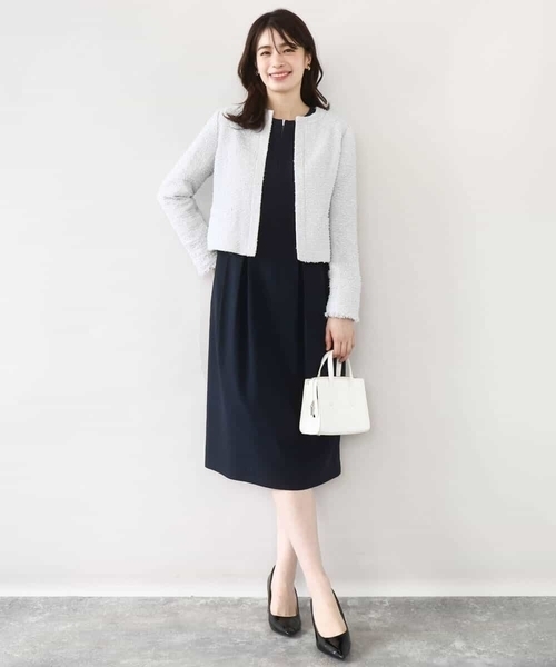 ウエストタックワンピース/洗える/WEB限定サイズあり（ワンピース