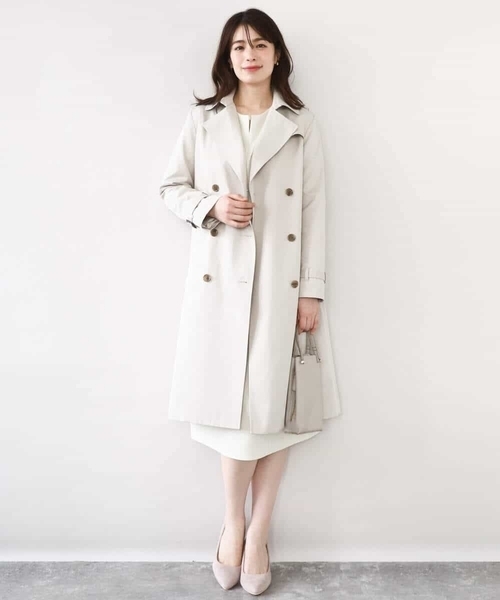 OFUON le MK(オフオンルエムケー)の「【2026SS】ウエストタックワンピース/洗える/WEB限定サイズあり(ワンピース・レディース・ネイビー/アイボリー・36/38/40)」の18枚目の写真