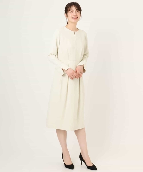 OFUON le MK(オフオンルエムケー)の「【2026SS】ウエストタックワンピース/洗える/WEB限定サイズあり(ワンピース・レディース・ネイビー/アイボリー・36/38/40)」の16枚目の写真