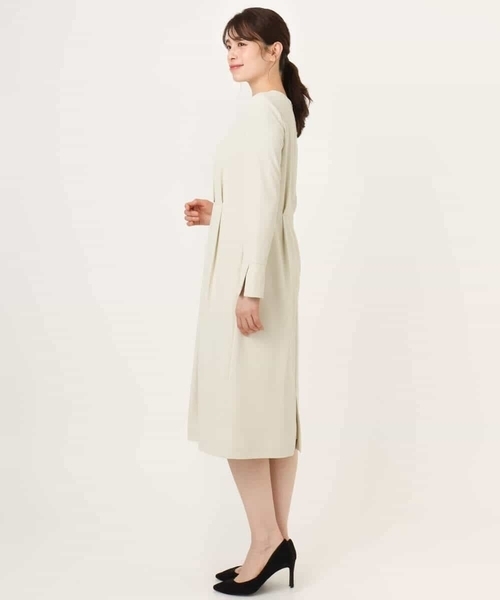 OFUON le MK(オフオンルエムケー)の「【2026SS】ウエストタックワンピース/洗える/WEB限定サイズあり(ワンピース・レディース・ネイビー/アイボリー・36/38/40)」の15枚目の写真