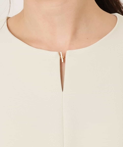 OFUON le MK(オフオンルエムケー)の「【2026SS】ウエストタックワンピース/洗える/WEB限定サイズあり(ワンピース・レディース・ネイビー/アイボリー・36/38/40)」の13枚目の写真