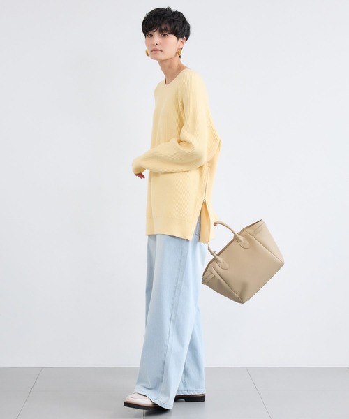 BARNYARDSTORM（バンヤードストーム）の「BARNYARDSTORM /  サイドZIPアゼアミニット / ハンドウォッシャブル（Tシャツ/カットソー・レディース・ライトイエロー/ブルー/ホワイト・FREE）」の19枚目の写真