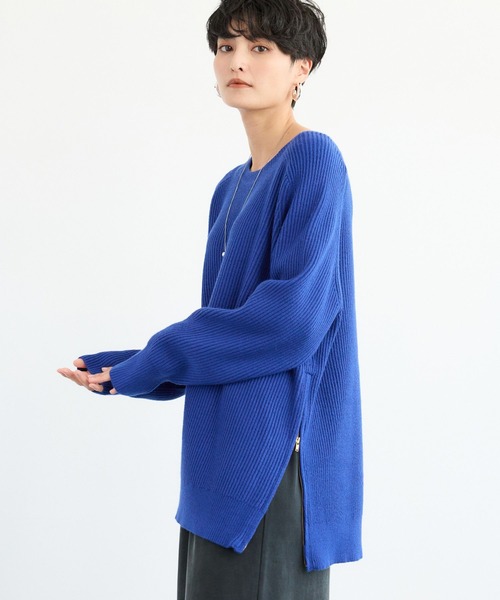 BARNYARDSTORM（バンヤードストーム）の「BARNYARDSTORM /  サイドZIPアゼアミニット / ハンドウォッシャブル（Tシャツ/カットソー・レディース・ライトイエロー/ブルー/ホワイト・FREE）」の5枚目の写真