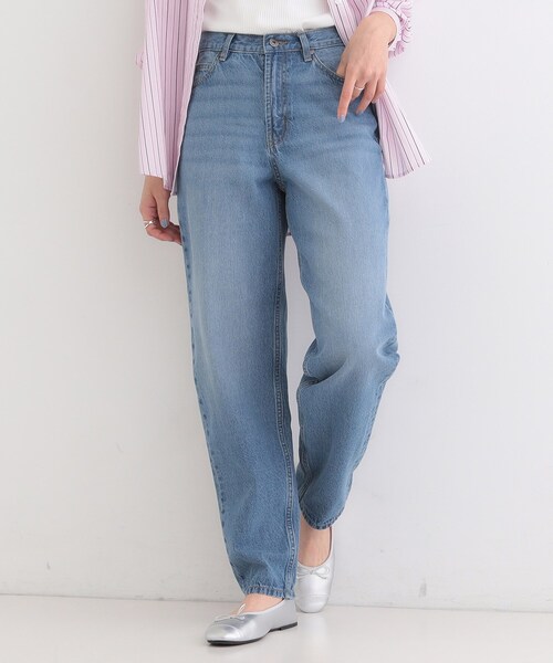 SHOO・LA・RUE（シューラルー）の「【SHOO・LA・RUE DENIM】大人のきれいめカジュアルに デニムテーパードパンツ（デニムパンツ・レディース・ネイビー/オフホワイト/ブルー・01/02/03/04/10）」の3枚目の写真