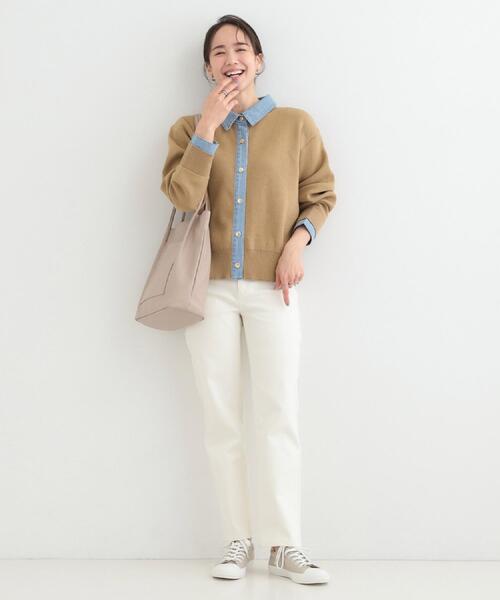 SHOO・LA・RUE（シューラルー）の「【SHOO・LA・RUE DENIM】大人のきれいめカジュアルに デニムテーパードパンツ（デニムパンツ・レディース・ネイビー/オフホワイト/ブルー・01/02/03/04/10）」の5枚目の写真