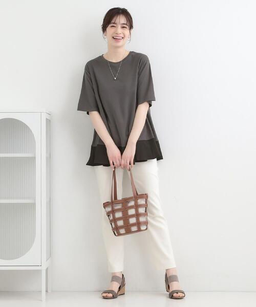 SHOO・LA・RUE(シューラルー)の「【SHOO・LA・RUE DENIM】大人のきれいめカジュアルに デニムテーパードパンツ(デニムパンツ・レディース・ネイビー/オフホワイト/ブルー・01/02/03/04/10)」の9枚目の写真