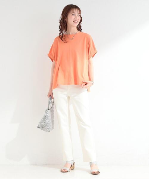 SHOO・LA・RUE(シューラルー)の「【SHOO・LA・RUE DENIM】大人のきれいめカジュアルに デニムテーパードパンツ(デニムパンツ・レディース・ネイビー/オフホワイト/ブルー・01/02/03/04/10)」の5枚目の写真