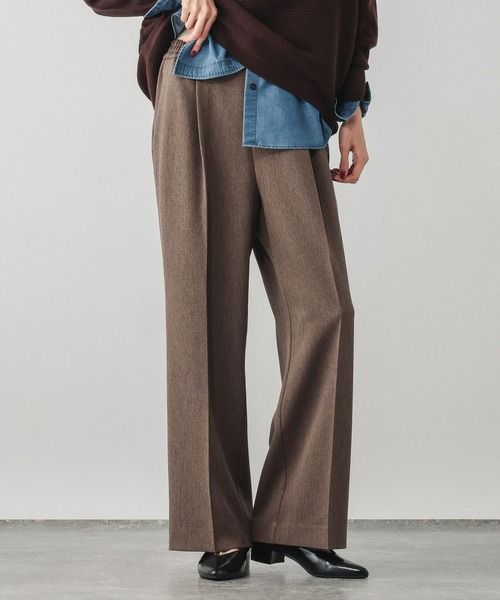 GLOBAL WORK（グローバルワーク）の「スッキリイージーパンツ/600988（その他パンツ・レディース・ベージュ系その他/ネイビー/チャコールグレー/杢グレー/ブラック/ブラウン系その他・X-SMALL/SMALL/MEDIUM/LARGE/X-LARGE/S-Long/M-Long/L-Long/XL-Long）」の5枚目の写真