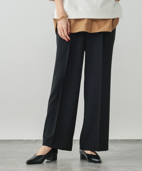 GLOBAL WORK（グローバルワーク）の「スッキリイージーパンツ/600988（その他パンツ・レディース・ベージュ系その他/ネイビー/チャコールグレー/杢グレー/ブラック/ブラウン系その他・X-SMALL/SMALL/MEDIUM/LARGE/X-LARGE/S-Long/M-Long/L-Long/XL-Long）」の2枚目の写真