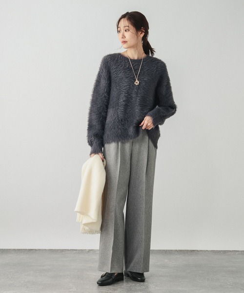 GLOBAL WORK（グローバルワーク）の「スッキリイージーパンツ/600988（その他パンツ・レディース・ベージュ系その他/ネイビー/チャコールグレー/杢グレー/ブラック/ブラウン系その他・X-SMALL/SMALL/MEDIUM/LARGE/X-LARGE/S-Long/M-Long/L-Long/XL-Long）」の12枚目の写真