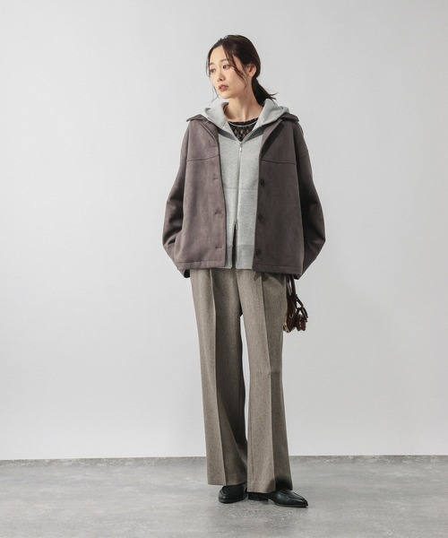 GLOBAL WORK（グローバルワーク）の「スッキリイージーパンツ/600988（その他パンツ・レディース・ベージュ系その他/ネイビー/チャコールグレー/杢グレー/ブラック/ブラウン系その他・X-SMALL/SMALL/MEDIUM/LARGE/X-LARGE/S-Long/M-Long/L-Long/XL-Long）」の21枚目の写真