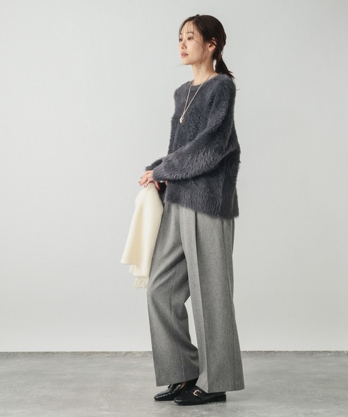 GLOBAL WORK（グローバルワーク）の「スッキリイージーパンツ/600988（その他パンツ・レディース・ベージュ系その他/ネイビー/チャコールグレー/杢グレー/ブラック/ブラウン系その他・X-SMALL/SMALL/MEDIUM/LARGE/X-LARGE/S-Long/M-Long/L-Long/XL-Long）」の13枚目の写真