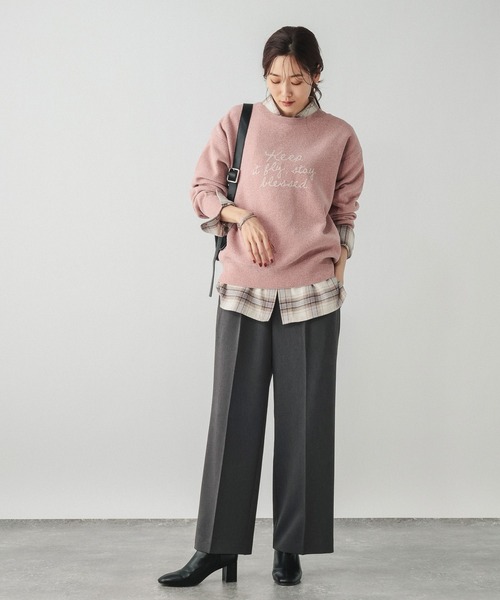 GLOBAL WORK（グローバルワーク）の「スッキリイージーパンツ/600988（その他パンツ・レディース・ベージュ系その他/ネイビー/チャコールグレー/杢グレー/ブラック/ブラウン系その他・X-SMALL/SMALL/MEDIUM/LARGE/X-LARGE/S-Long/M-Long/L-Long/XL-Long）」の8枚目の写真