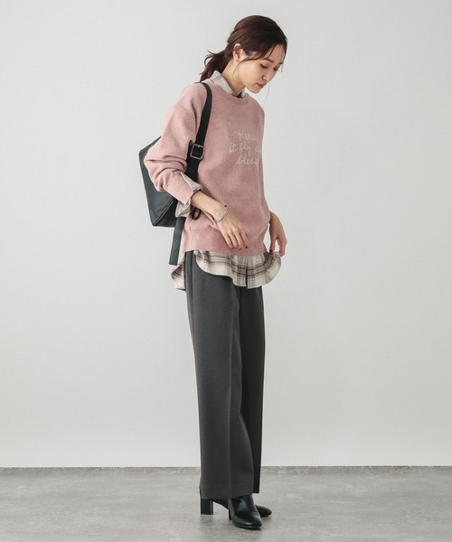 GLOBAL WORK（グローバルワーク）の「スッキリイージーパンツ/600988（その他パンツ・レディース・ベージュ系その他/ネイビー/チャコールグレー/杢グレー/ブラック/ブラウン系その他・X-SMALL/SMALL/MEDIUM/LARGE/X-LARGE/S-Long/M-Long/L-Long/XL-Long）」の9枚目の写真