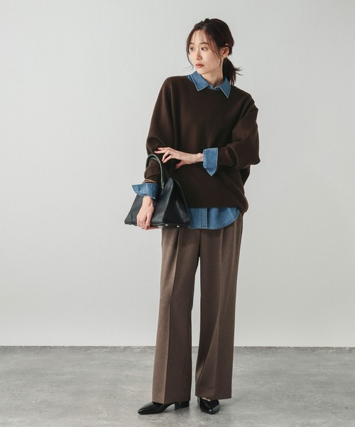 GLOBAL WORK（グローバルワーク）の「スッキリイージーパンツ/600988（その他パンツ・レディース・ベージュ系その他/ネイビー/チャコールグレー/杢グレー/ブラック/ブラウン系その他・X-SMALL/SMALL/MEDIUM/LARGE/X-LARGE/S-Long/M-Long/L-Long/XL-Long）」の17枚目の写真