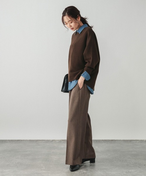 GLOBAL WORK（グローバルワーク）の「スッキリイージーパンツ/600988（その他パンツ・レディース・ベージュ系その他/ネイビー/チャコールグレー/杢グレー/ブラック/ブラウン系その他・X-SMALL/SMALL/MEDIUM/LARGE/X-LARGE/S-Long/M-Long/L-Long/XL-Long）」の18枚目の写真