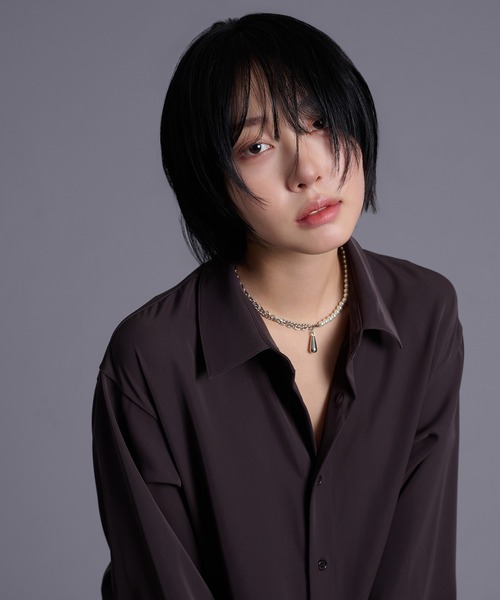 Ellno Loset（エルノロゼット）の「パールチェーンネックレス（ネックレス・メンズ・シルバー・FREE）」の2枚目の写真