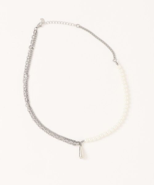 Ellno Loset（エルノロゼット）の「パールチェーンネックレス（ネックレス・メンズ・シルバー・FREE）」の3枚目の写真