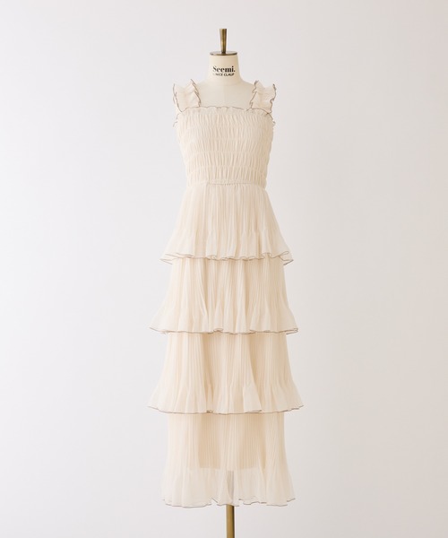 Seemi. byNICECLAUP( シーミーバイナイスクラップ)の「【Seemi.】シャーリング細プリーツワンピース(ワンピース・レディース・ブラック系その他/パープル系その他/アイボリー・FREE)」の17枚目の写真