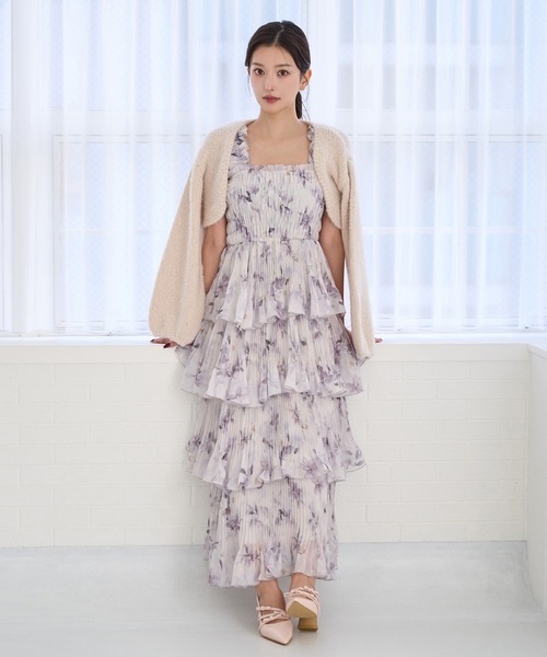 Seemi. byNICECLAUP( シーミーバイナイスクラップ)の「【Seemi.】シャーリング細プリーツワンピース(ワンピース・レディース・ブラック系その他/パープル系その他/アイボリー・FREE)」の8枚目の写真