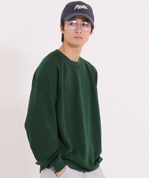 coca（coca）（コカ）の「ポリエステル裏毛ベーシックラグラントレーナー |ユニセックス（スウェット・メンズ・ブラック/ライトグレー/グリーン/オートミール・L/S/XL/M）」の4枚目の写真