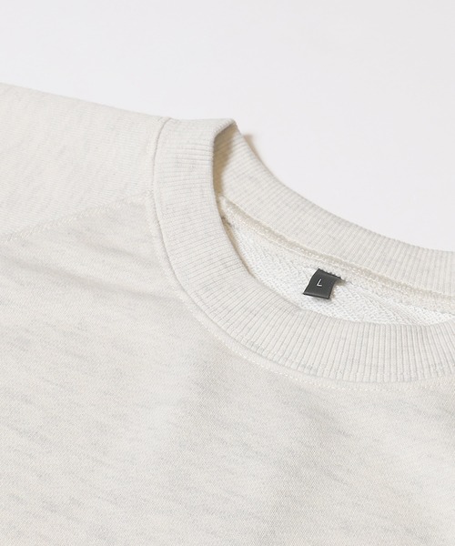 coca（coca）（コカ）の「ポリエステル裏毛ベーシックラグラントレーナー |ユニセックス（スウェット・メンズ・ブラック/ライトグレー/グリーン/オートミール・L/S/XL/M）」の7枚目の写真