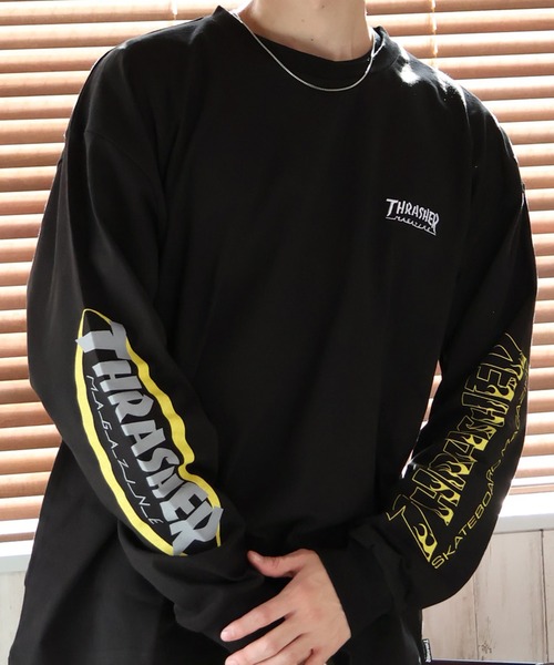 THRASHER（スラッシャー）の「【THRASHER/スラッシャー】アソート プリントロゴ ロングスリーブTシャツ（Tシャツ/カットソー・メンズ・ブラック系/グレー系2/ホワイト系2/ホワイト系1/ホワイト系/グレー系1/ブラック系2/グレー系・L/XL/M）」の4枚目の写真