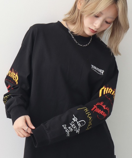THRASHER(スラッシャー)の「【THRASHER/スラッシャー】アソート プリントロゴ ロングスリーブTシャツ(Tシャツ/カットソー・メンズ・ブラック系/グレー系2/ホワイト系2/ホワイト系1/ホワイト系/グレー系1/ブラック系2/グレー系/ブラック系1・L/XL/M)」の5枚目の写真
