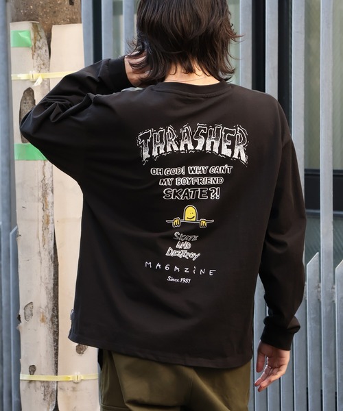THRASHER（スラッシャー）の「【THRASHER/スラッシャー】アソート プリントロゴ ロングスリーブTシャツ（Tシャツ/カットソー・メンズ・ブラック系/グレー系2/ホワイト系2/ホワイト系1/ホワイト系/グレー系1/ブラック系2/グレー系・L/XL/M）」の5枚目の写真