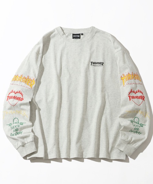 THRASHER（スラッシャー）の「【THRASHER/スラッシャー】アソート プリントロゴ ロングスリーブTシャツ（Tシャツ/カットソー・メンズ・ブラック系/グレー系2/ホワイト系2/ホワイト系1/ホワイト系/グレー系1/ブラック系2/グレー系・L/XL/M）」の7枚目の写真