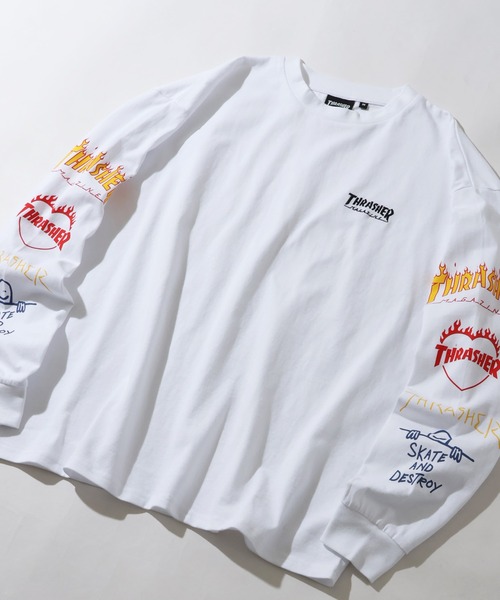 THRASHER(スラッシャー)の「【THRASHER/スラッシャー】アソート プリントロゴ ロングスリーブTシャツ(Tシャツ/カットソー・メンズ・ブラック系/グレー系2/ホワイト系2/ホワイト系1/ホワイト系/グレー系1/ブラック系2/グレー系/ブラック系1・L/XL/M)」の11枚目の写真