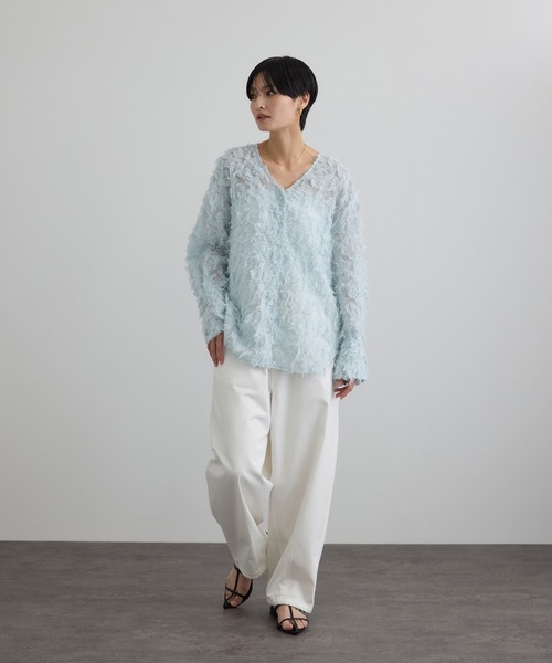 SALON adam et rope'(サロン アダム エ ロペ)の「【WEB限定】ブロークンツイルミリタリータックカーゴパンツ(カーゴパンツ・レディース・カーキ/キャメル/オフホワイト・FREE)」の4枚目の写真