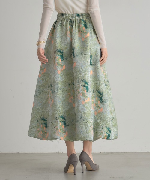 ARVELLIA（アルベリア）の「BROCADE SKIRT（スカート・レディース・イエロー/グリーン・M）」の15枚目の写真