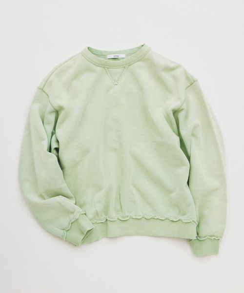 JOURNAL STANDARD relume（ジャーナルスタンダード　レリューム）の「ラフカット クルーネックスウェット（スウェット・メンズ・パープル/グレー/オレンジ/ライトグリーン・MEDIUM/LARGE）」の3枚目の写真