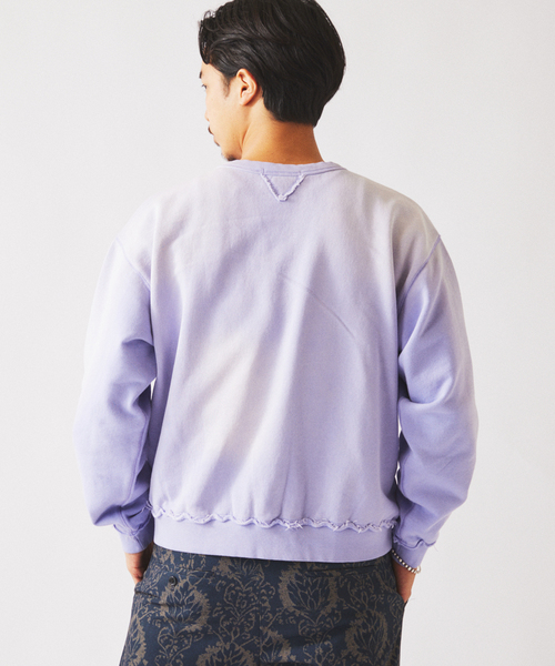 JOURNAL STANDARD relume（ジャーナルスタンダード　レリューム）の「ラフカット クルーネックスウェット（スウェット・メンズ・パープル/グレー/オレンジ/ライトグリーン・MEDIUM/LARGE）」の22枚目の写真