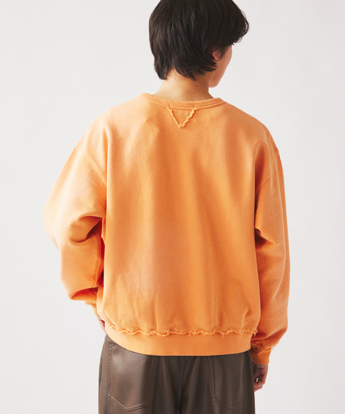 JOURNAL STANDARD relume（ジャーナルスタンダード　レリューム）の「ラフカット クルーネックスウェット（スウェット・メンズ・パープル/グレー/オレンジ/ライトグリーン・MEDIUM/LARGE）」の12枚目の写真