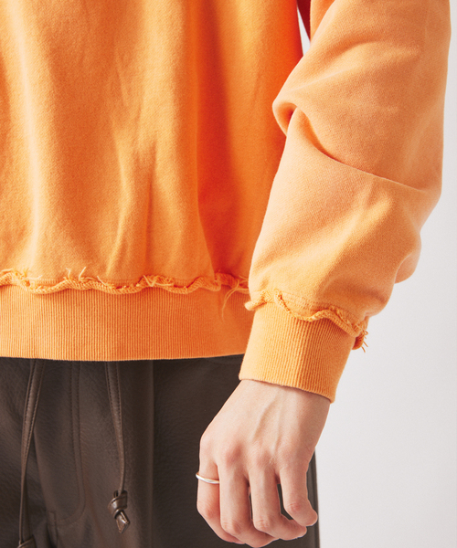 JOURNAL STANDARD relume（ジャーナルスタンダード　レリューム）の「ラフカット クルーネックスウェット（スウェット・メンズ・パープル/グレー/オレンジ/ライトグリーン・MEDIUM/LARGE）」の7枚目の写真