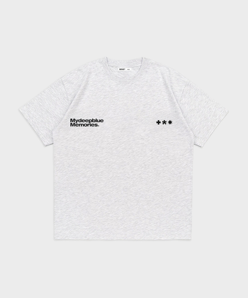 mydeepbluememories(マイディープブルーメモリーズ)の「Mm Symbol Logo T-Shirts (LIGHT GREY / BLACK)(Tシャツ/カットソー・レディース・その他・S/M/L)」の2枚目の写真